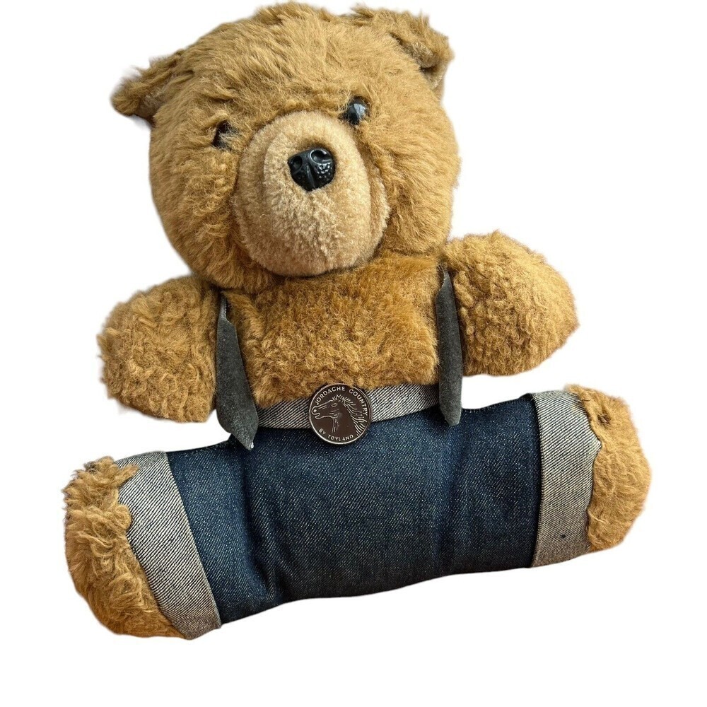 Toyland 1981 JORDACHE JEANS‎ PLUSH BEAR Stuffed Advertising Vtg 13"